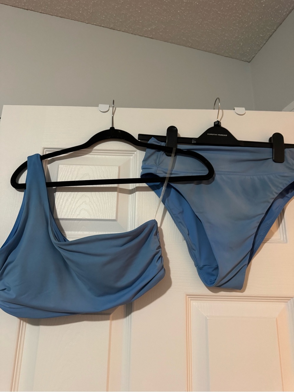 knix Light Blue One-Shoulder Bikini Set